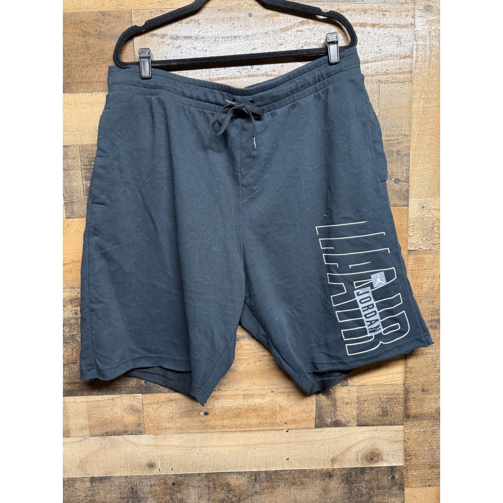 Jordan Jumpman Air Fleece Shorts Mens XXL Black Graphic Athletic Gym CV2241-010